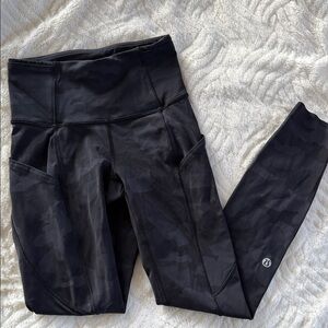 lululemon athletica Black Camo Leggings
